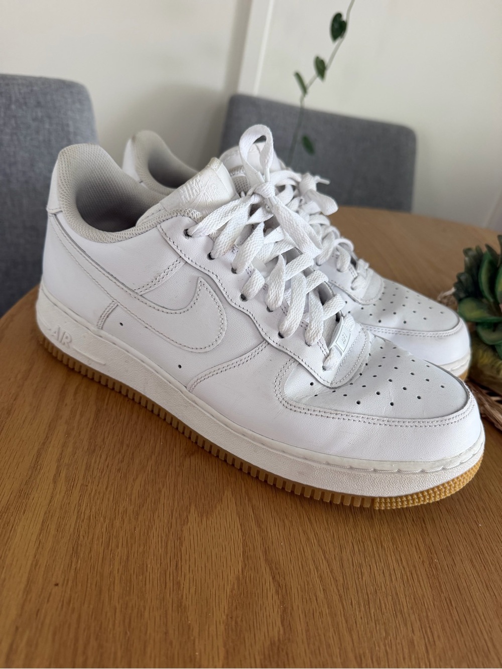 Nike Air Force 1 '07 Low White Gum Sneakers DJ2739-100 Mens Size 10.